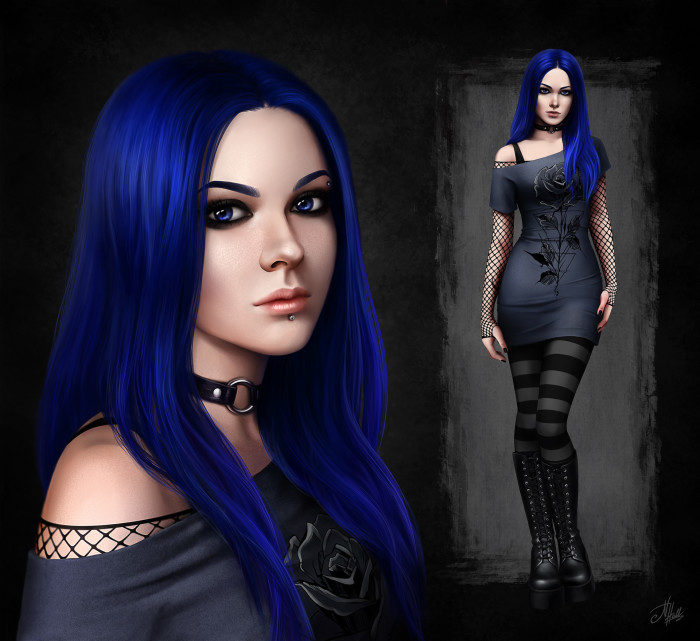 #LunaDelika_OC #OC #OriginalCharacter #digitalArt #DebraHagen #ADarkEmbrace_Story #DiaryofDreams #fanfic #illustration #charactersdesign #дизайнперсонажа #personalart
Та-дааам! Максимальный уровень реализма достигнут! Mission completed
Спустя годы практики в портретном искусстве я наконец открыла для себя скилл рисования фотореалистичного человеческого портрета БЕЗ срисовывания, фактически с нуля. На создание образа Дебры Хаген ушло в общей сумме три с половиной года: от комиксного концепта до реальной девушки с продуманными чертами лица и тела (с которыми я таки окончательно определилась). В итоге ОНА идеальна, Я довольна, а мой маниакальный перфекционизм в разработке авторского персонажа принёс интересный и увлекательный опыт. | Author: Natali Hall