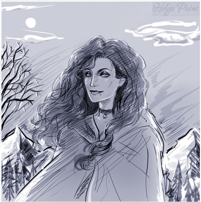 #art #traditional #digital #sketch #fanart #fantasy #painttoolsai #Sapkowski #TheWitcher #Yennefer | Author: Helga Paint