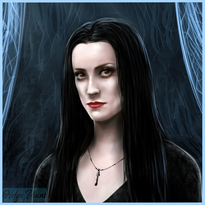 #art #digital #fanart #thenewaddamsfamily #addamsfamily #EllieHarvie #morticiaaddams #painttoolsai | Author: Helga Paint