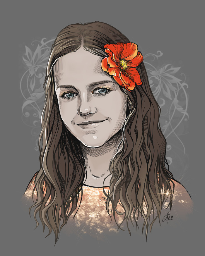 Моя племяшка Даша :) Портрет по заказу её мамы.
#AuthorStyle #StylizedPortrait #OriginalArt #DigitalArt
| Author: Natali Hall