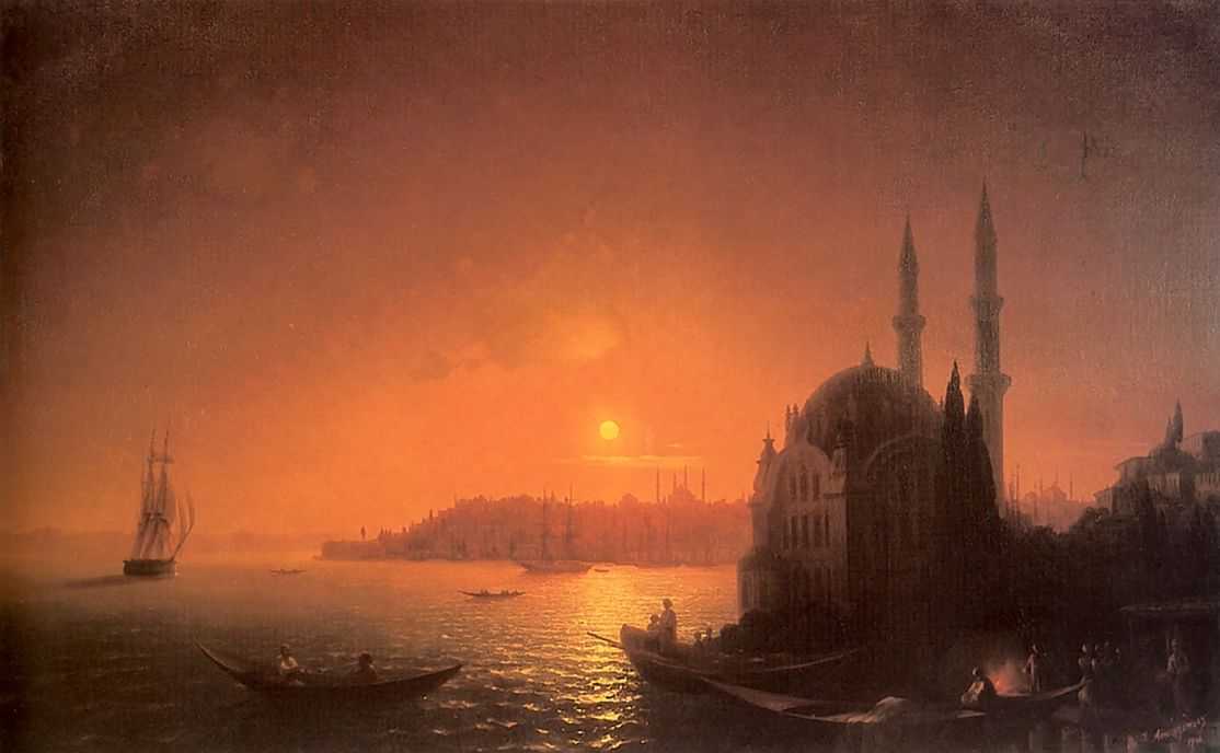 Вид Константинополя при лунном освещении — Айвазовский Иван Константинович 