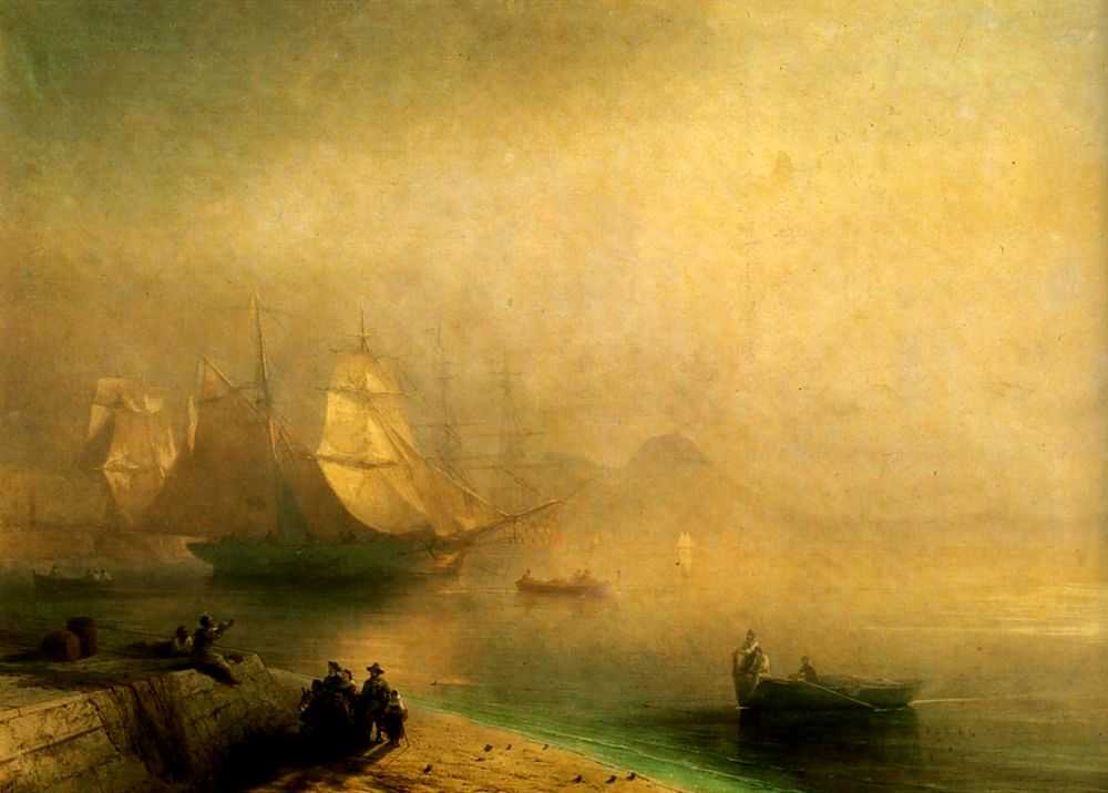 Неаполитанский залив в туманное утро — Айвазовский Иван Константинович 