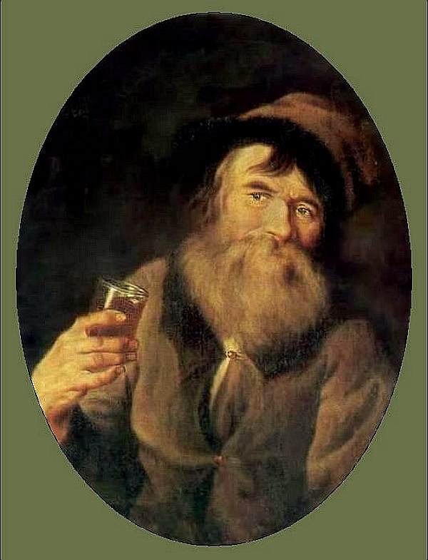 Портрет крестьянина со стаканом в руке — Аргунов Николай Иванович 