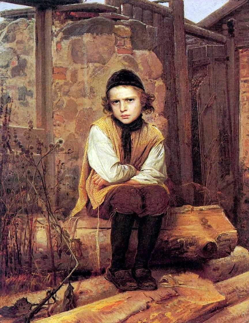 Оскорбленный еврейский мальчик — Крамской Иван Николаевич 