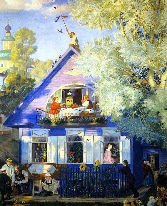 Голубой домик — Кустодиев Борис Михайлович 