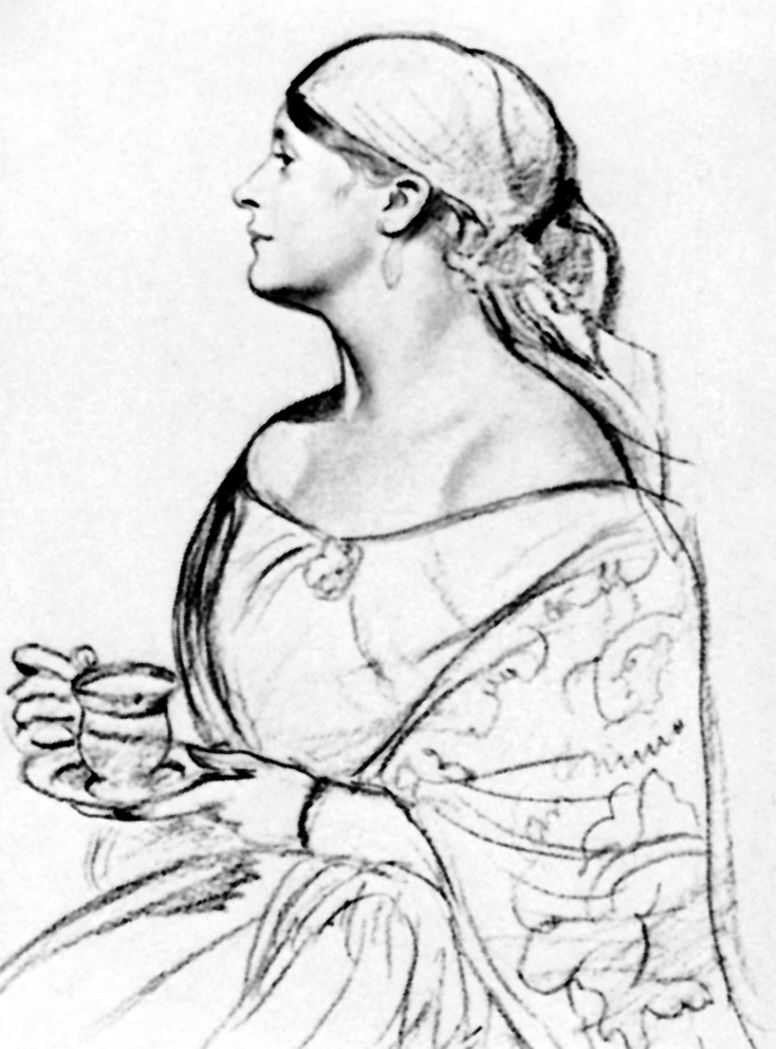 Женщина с чашкой — Кустодиев Борис Михайлович 