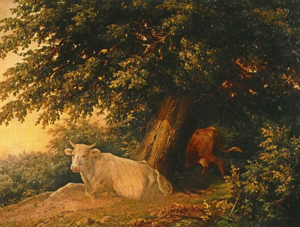 Пейзаж с коровами — Лебедев Михаил Иванович 