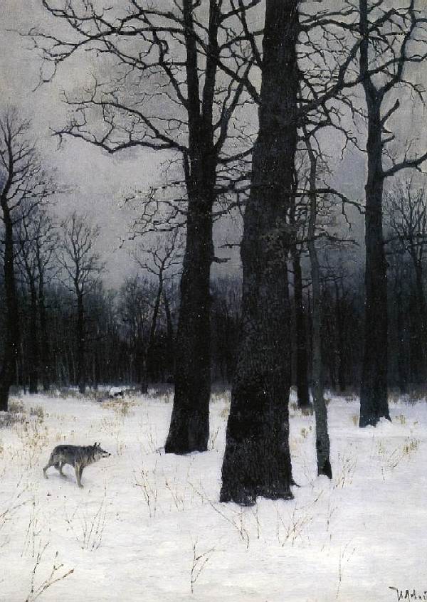 Зимой в лесу — Левитан Исаак Ильич 