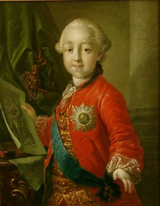 Портрет императора Павла I в детстве — Лосенко Антон Павлович 