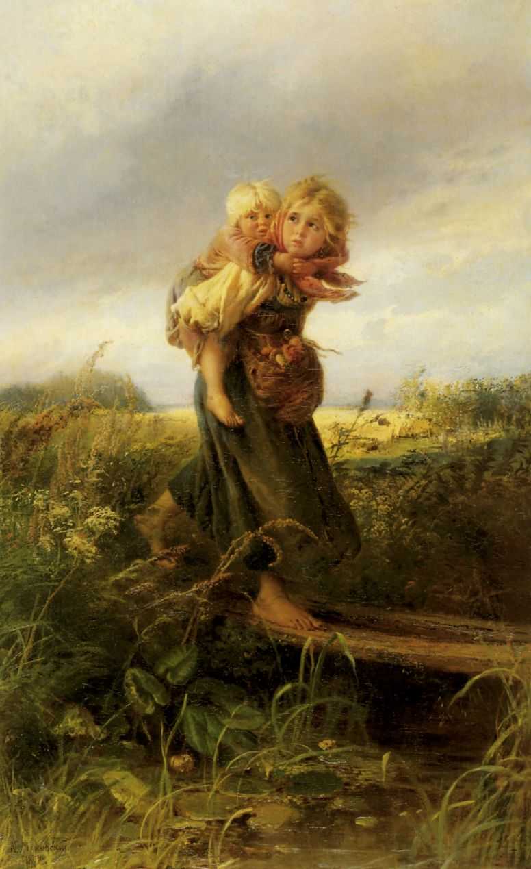 Дети, бегущие от грозы — Маковский Константин Егорович 