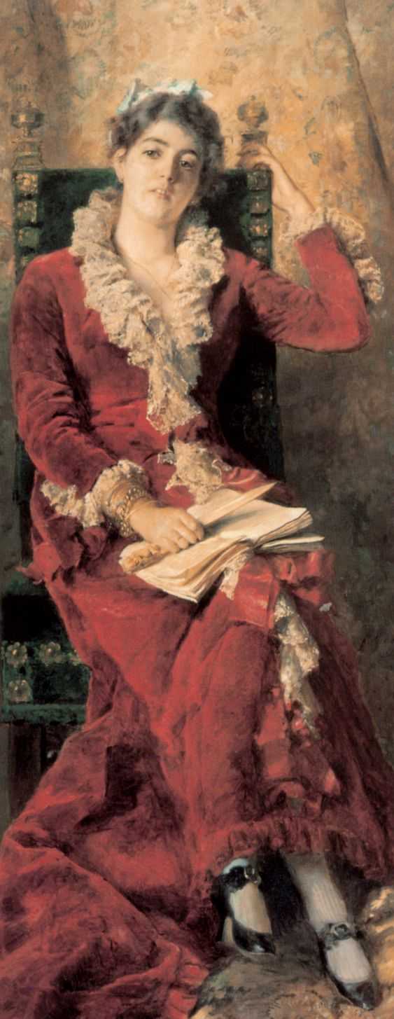 Портрет жены художника Юлии Павловны Маковской — Маковский Константин Егорович 