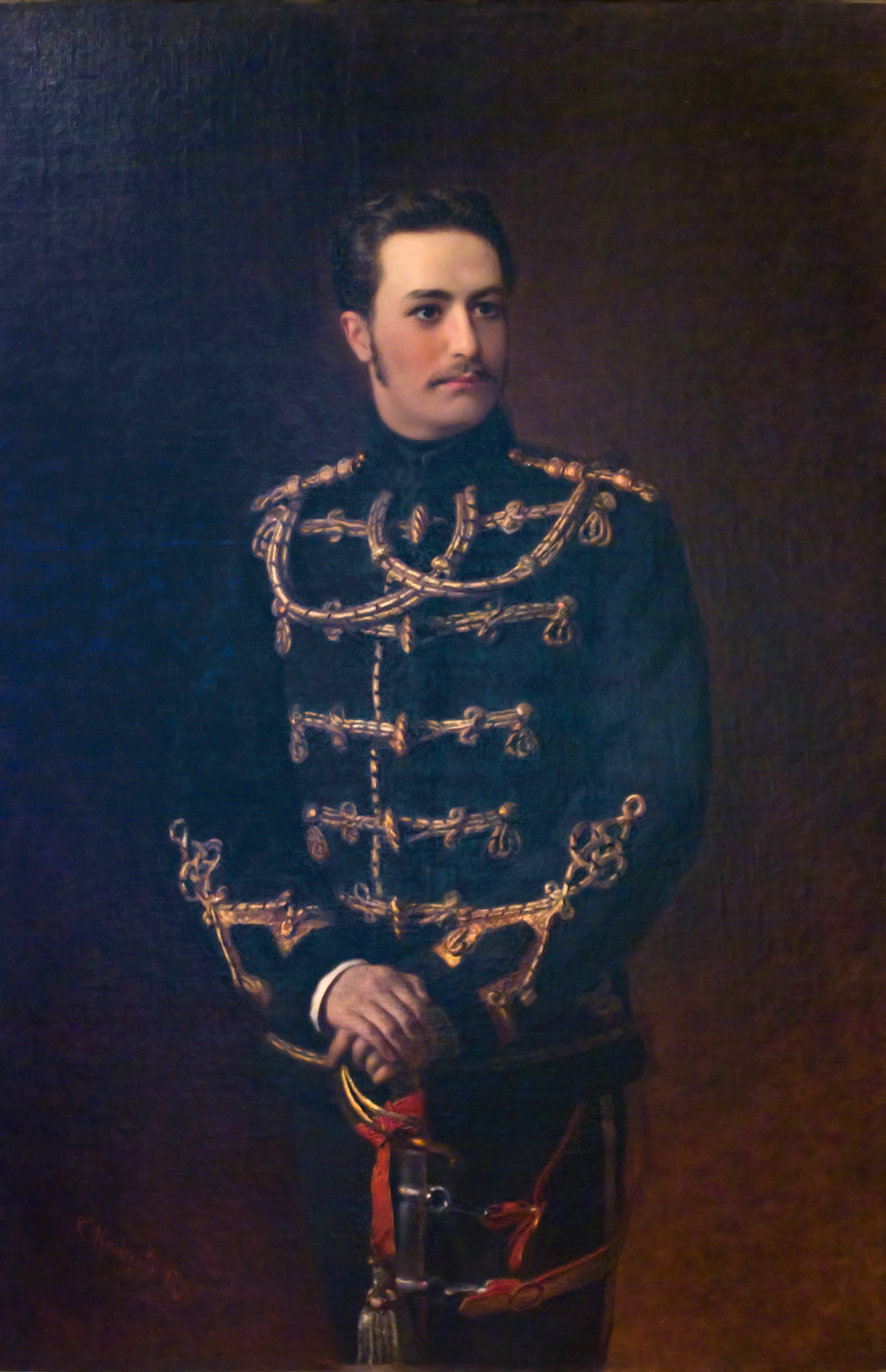 Портрет поручика Лейб-Гвардейского Гуссарского полка, графа Г.А. Бобринского — Маковский Константин Егорович 