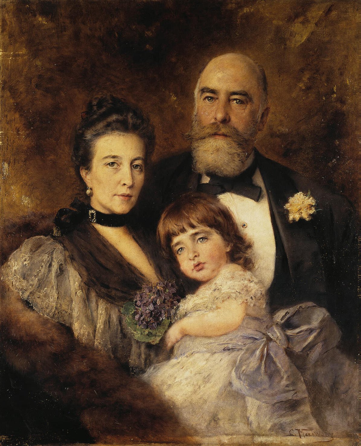 Семейный портрет Волковых — Маковский Константин Егорович 