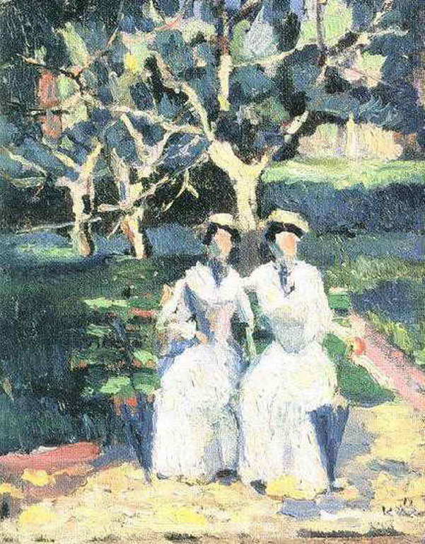 Две женщины в саду — Малевич Казимир Северинович 