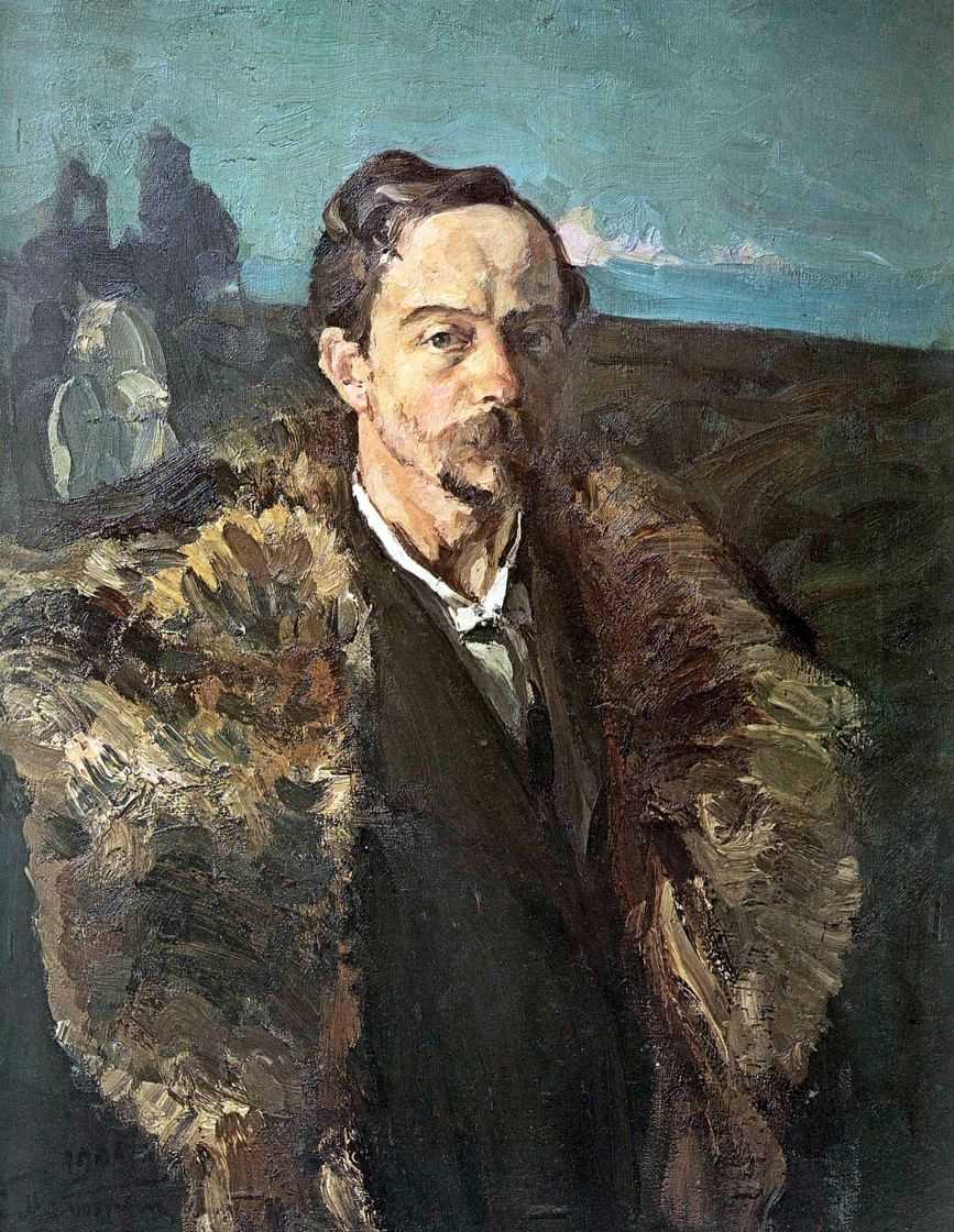 Автопортрет в шубе. 1901 — Малютин Сергей Васильевич 