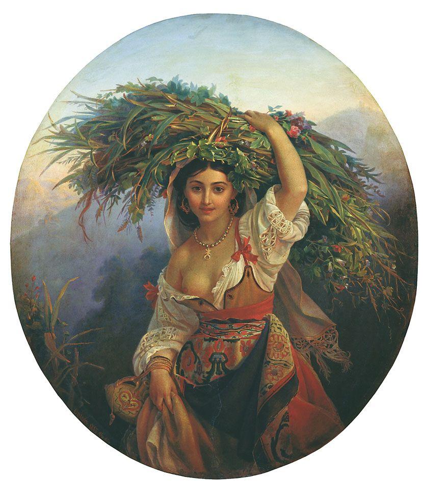 Итальянка с цветами — Орлов Пимен Никитич 
