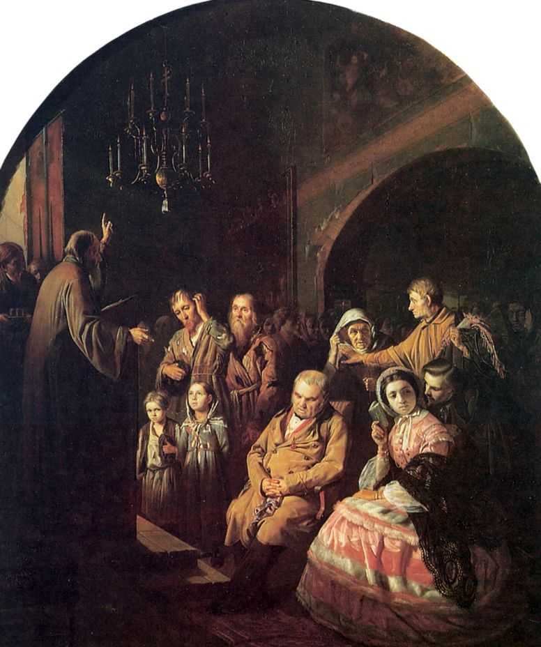 Проповедь в селе — Перов Василий Григорьевич 
