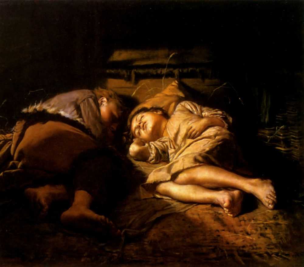 Спящие дети — Перов Василий Григорьевич 