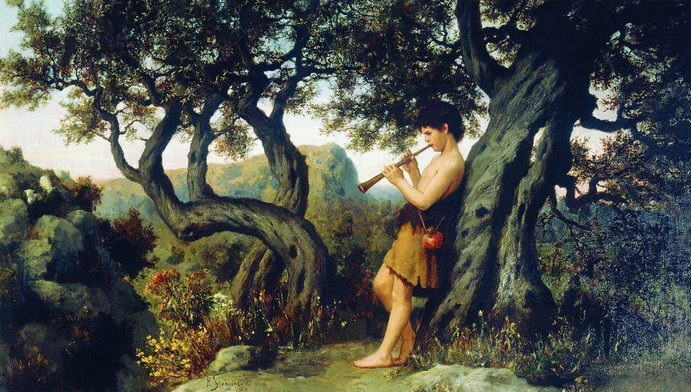 Пастушок, играющий на свирели — Семирадский Генрих Ипполитович 