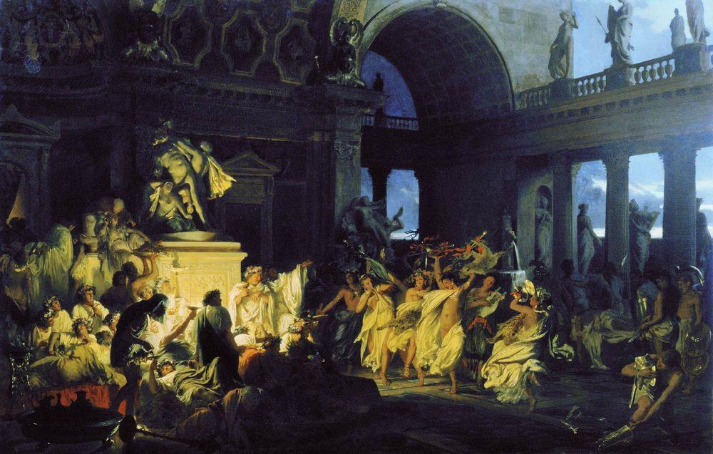 Римская оргия блестящих времен цезаризма — Семирадский Генрих Ипполитович 