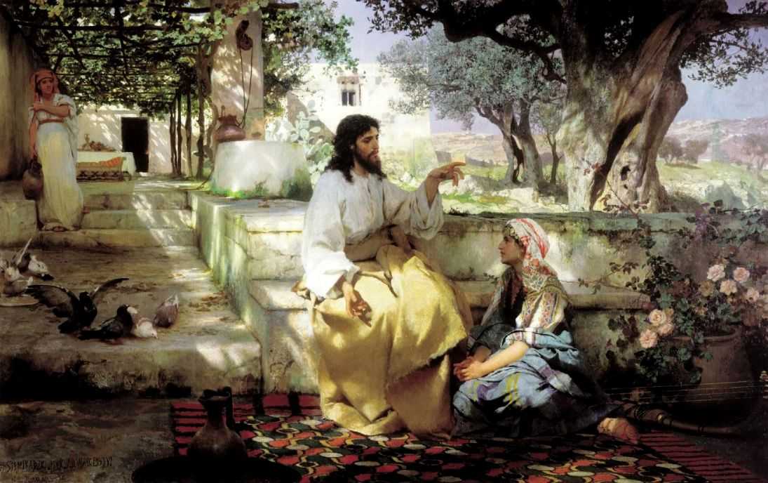 Христос у Марфы и Марии — Семирадский Генрих Ипполитович 