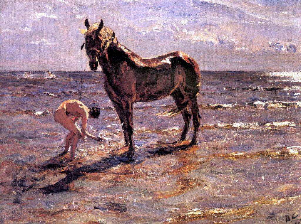 Купание лошади — Серов Валентин Александрович 
