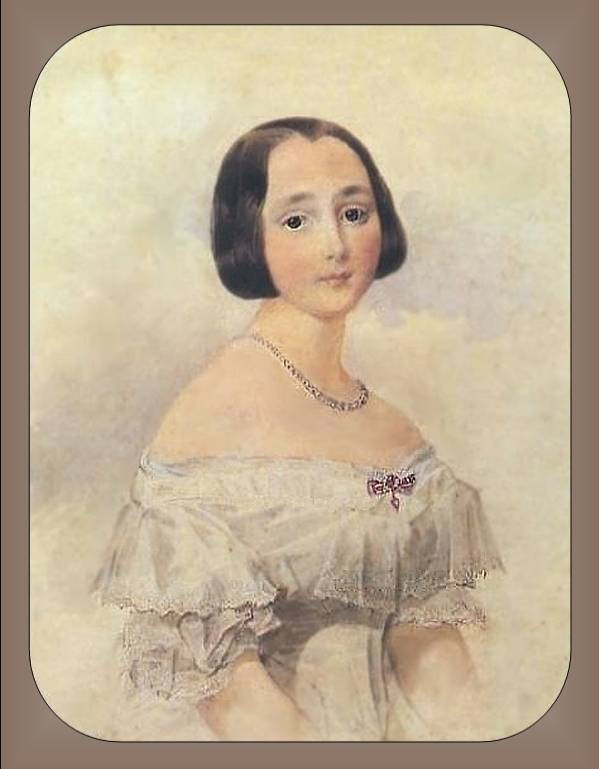 Портрет неизвестной в белом платье с рубиновой брошью — Соколов Петр Федорович 