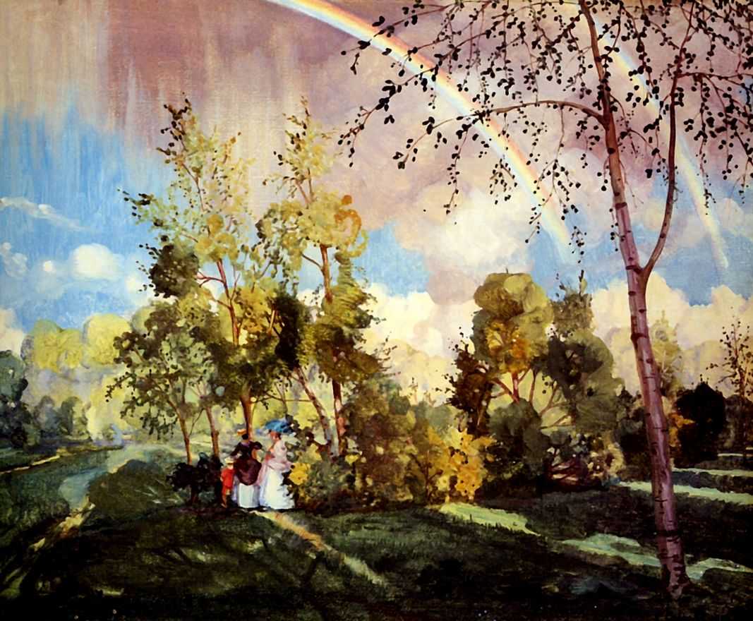 Пейзаж с радугой — Сомов Константин Андреевич 