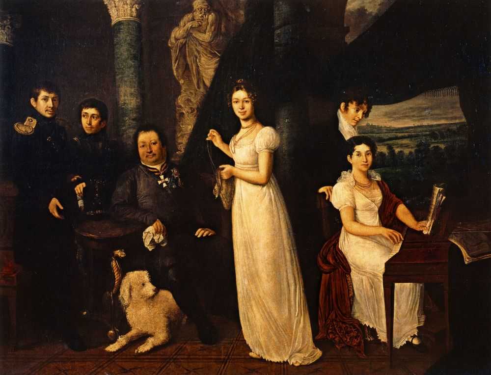 Семейный портрет Морковых. — Тропинин Василий Андреевич 