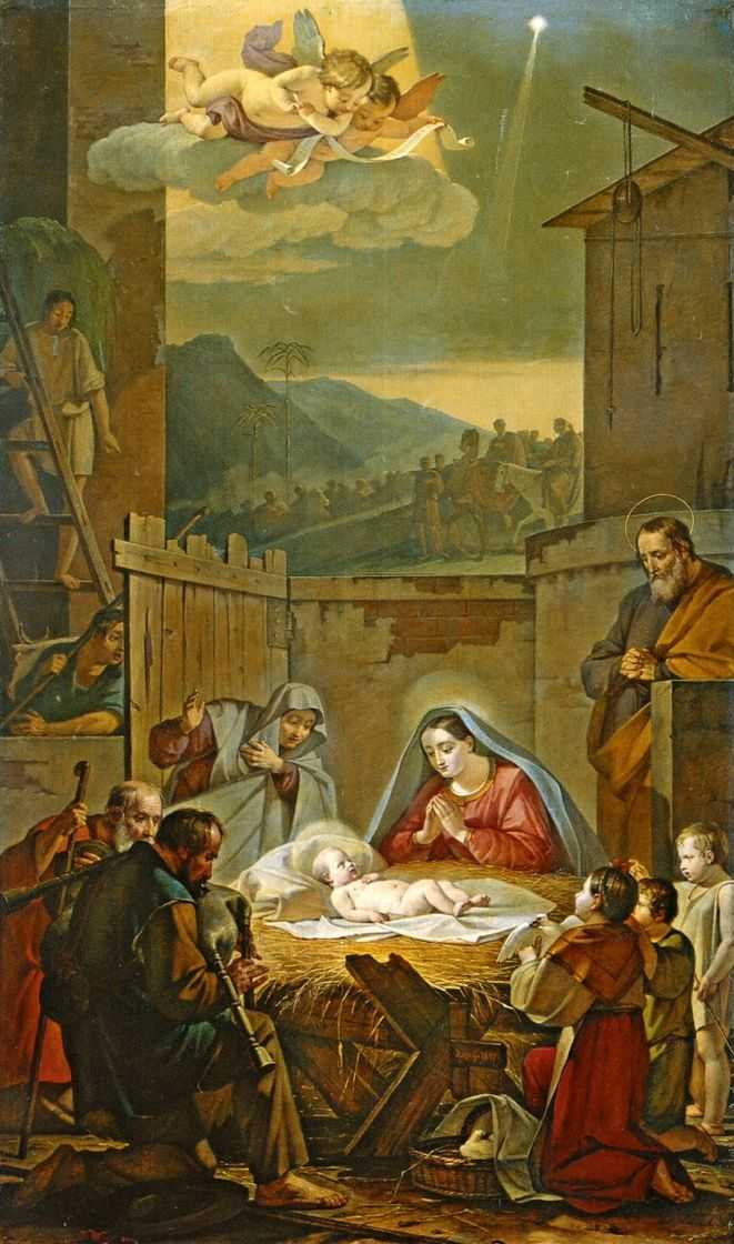 Рождество Христово (Поклонение пастухов). — Шебуев Василий Козьмич 