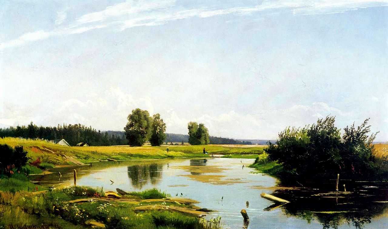 Пейзаж с озером — Шишкин Иван Иванович 