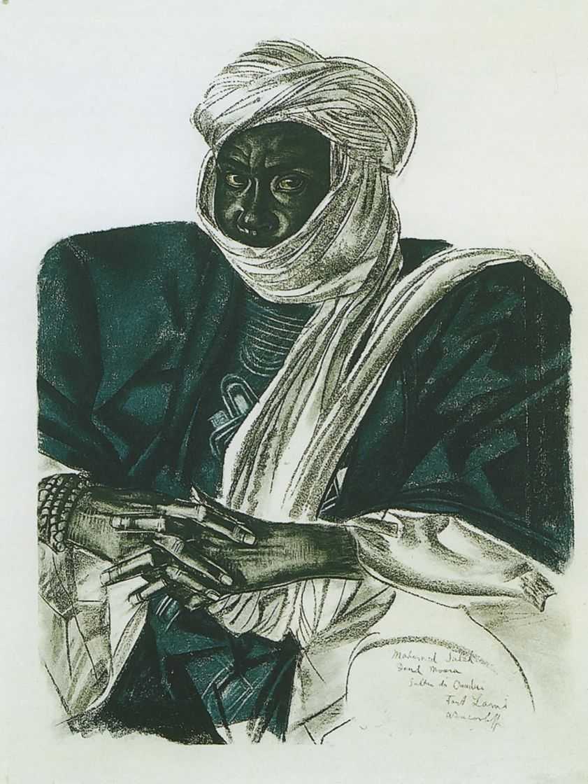 Африканский султан. (Mohamed Salek, dit Doud Moura, Sultan du Onadai. Fort Lamy). — Яковлев Александр Евгеньевич 