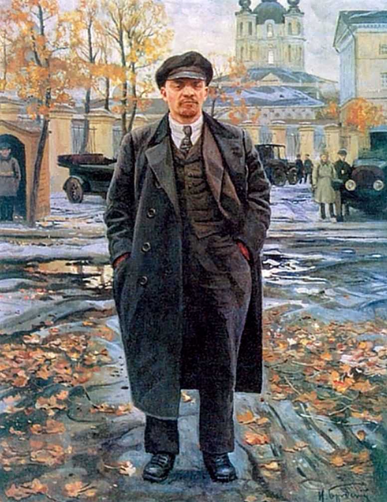 В. И. Ленин на фоне Смольного — Бродский Исаак Израилевич 