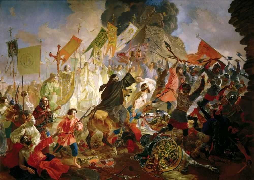 Осада Пскова польским королем Стефаном Баторием в 1581 году — Брюллов Карл Павлович 