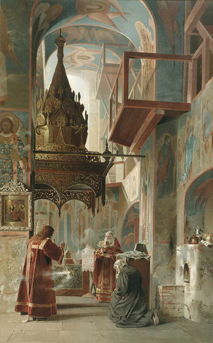 Внутри алтаря в церкви — Виллие Михаил Яковлевич 