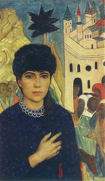 Портрет жены художника — Глазунов Илья Сергеевич (род. 1930г.)  