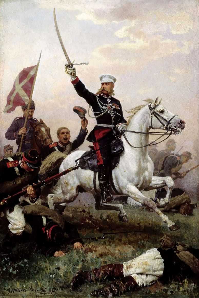 Генерал Н.Д.Скобелев на коне — Дмитриев-Оренбургский Николай Дмитриевич 