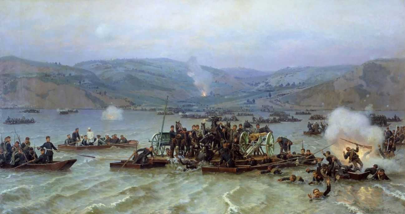 Переправа русской армии через Дунай у Зимницы 15 июня 1877 года — Дмитриев-Оренбургский Николай Дмитриевич 