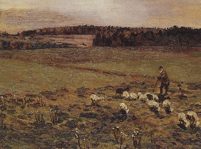 Пейзаж с овцами — Дубовской Николай Никанорович 