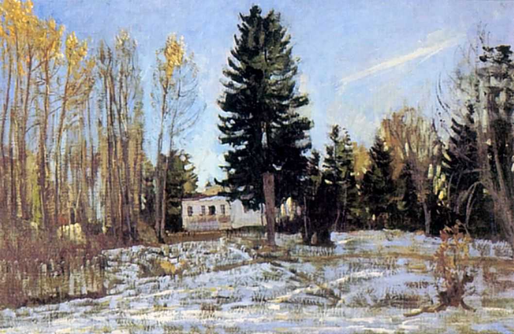 Старая усадьба зимой — Жуковский Станислав Юлианович 