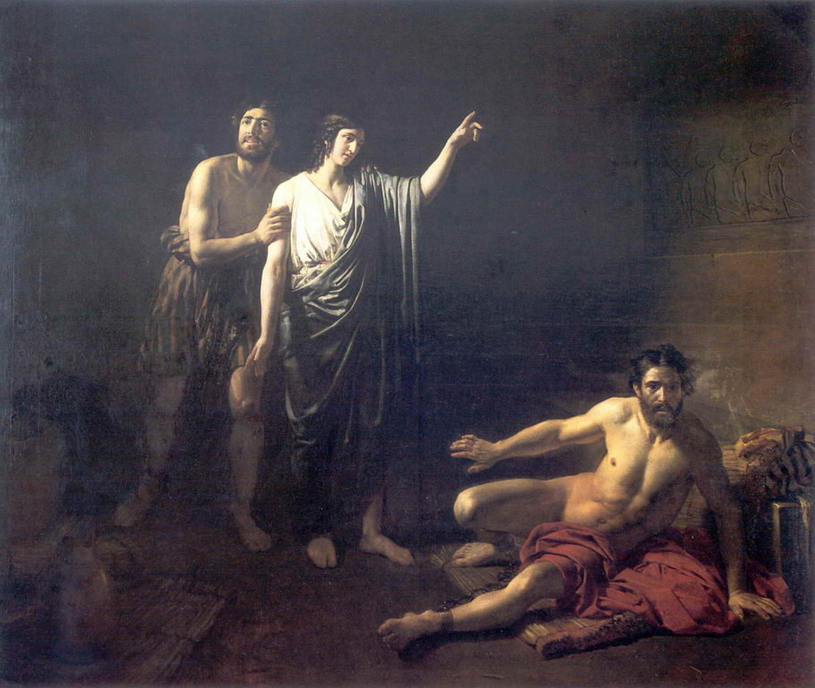 Иосиф, толкующий сны заключенным с ним в темнице виночерпию и хлебодару — Иванов Александр Андреевич 